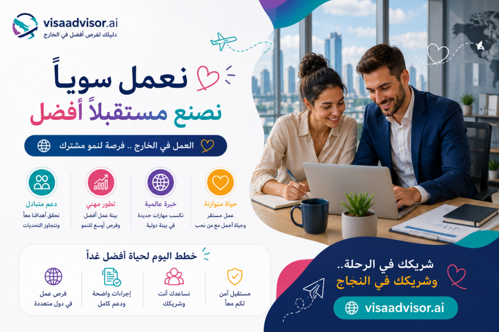 زوجان يعملان معاً ويبدآن تجربة مهنية في الخارج