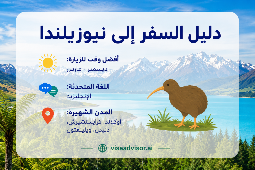 مسافر منفرد أمام جبال وبحيرات نيوزيلندا