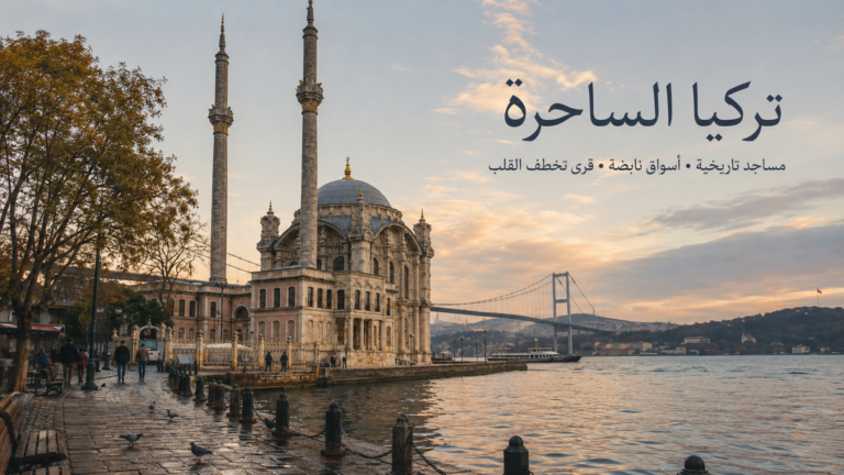صورة بانورامية لرحلة في تركيا تجمع بين إسطنبول والمساجد والأسواق والبوسفور وكابادوكيا وباموكالي والآثار القديمة