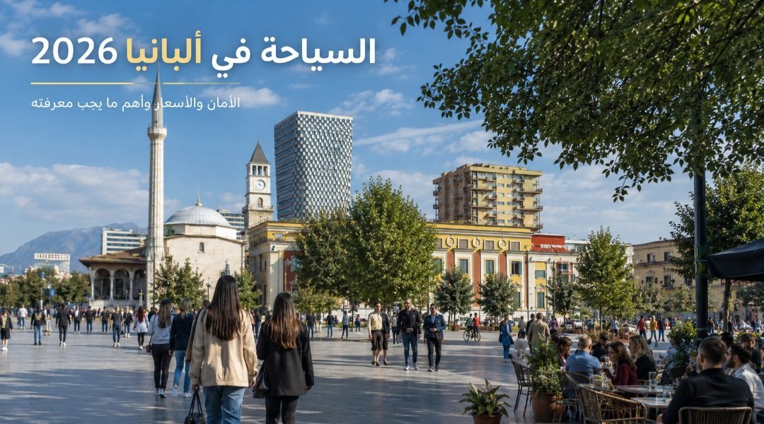 Skanderbeg Square in Tirana, Albania